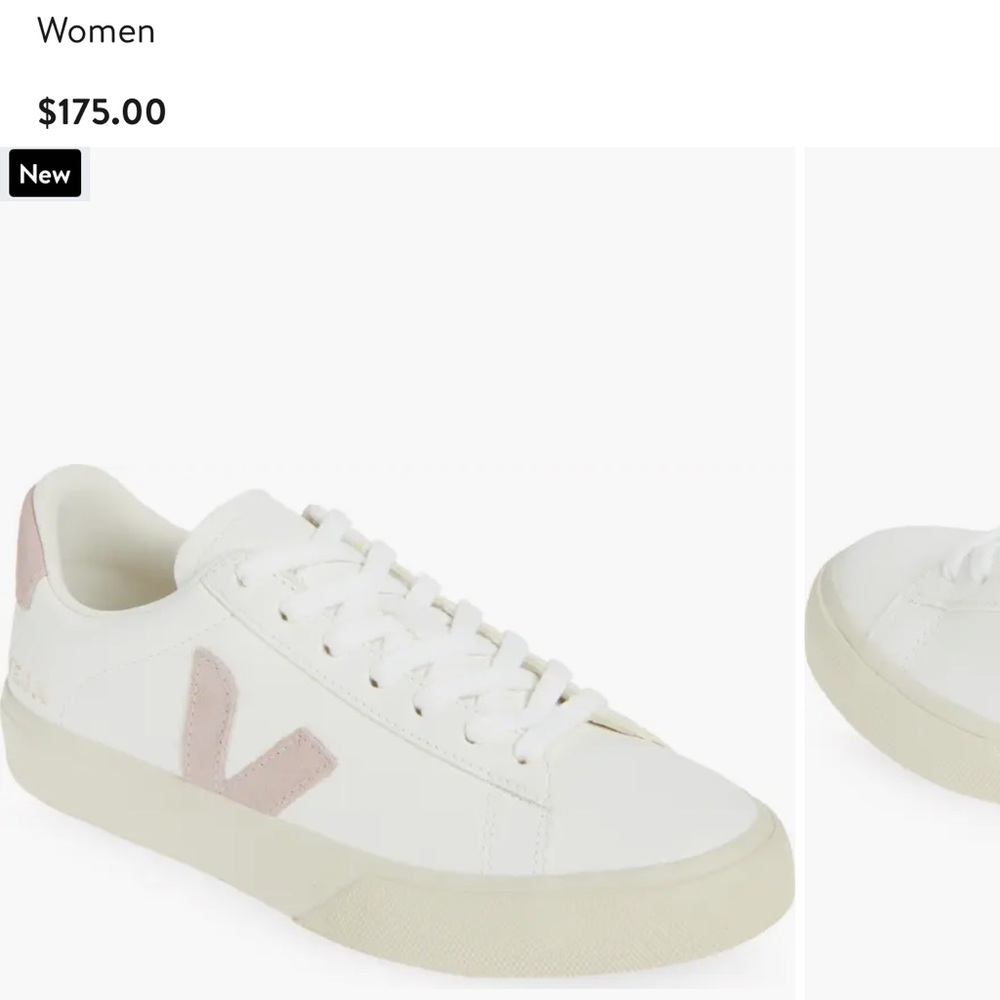 Veja womens white and pink sneakers